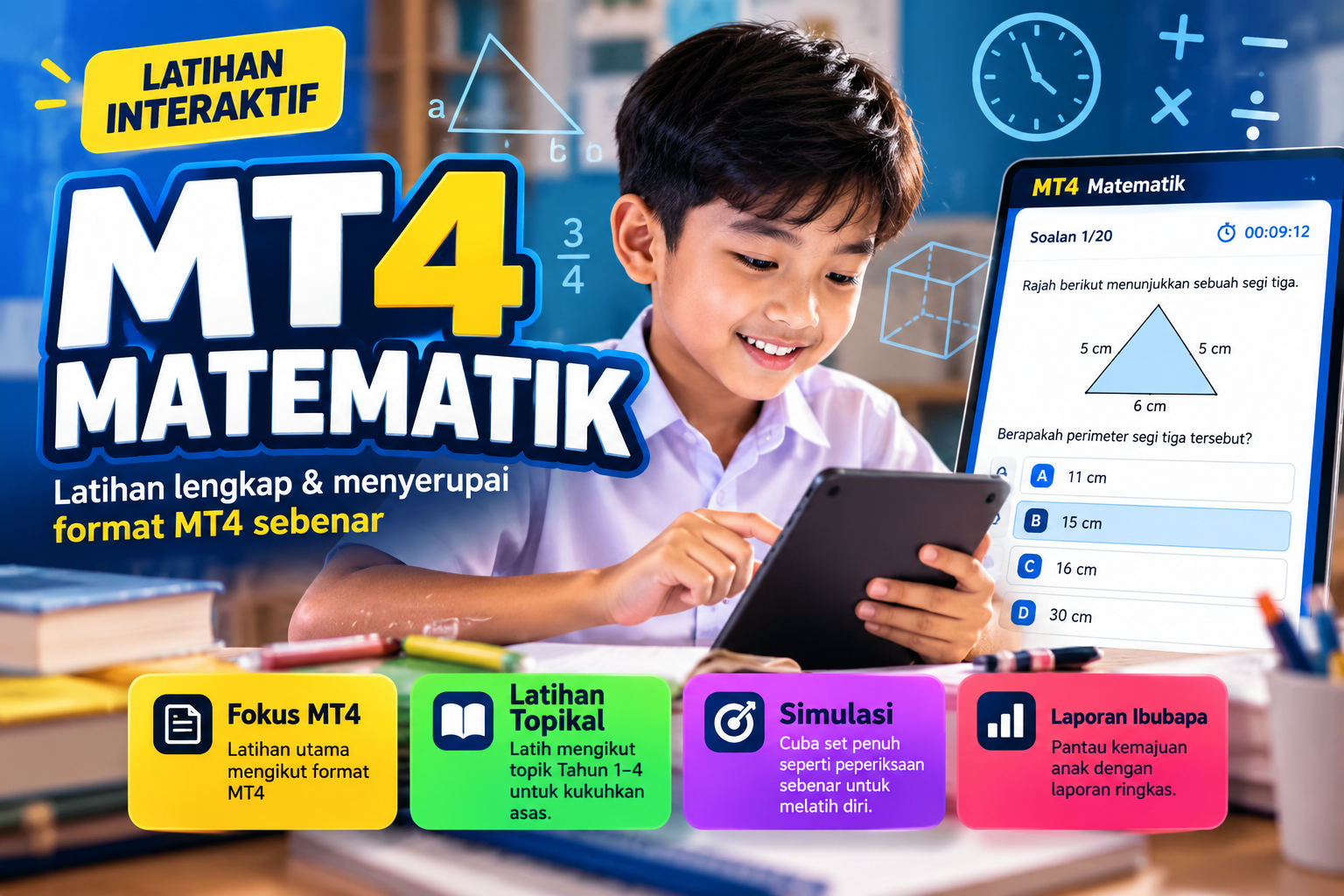Latihan Interaktif MT4 Matematik Tahun 4